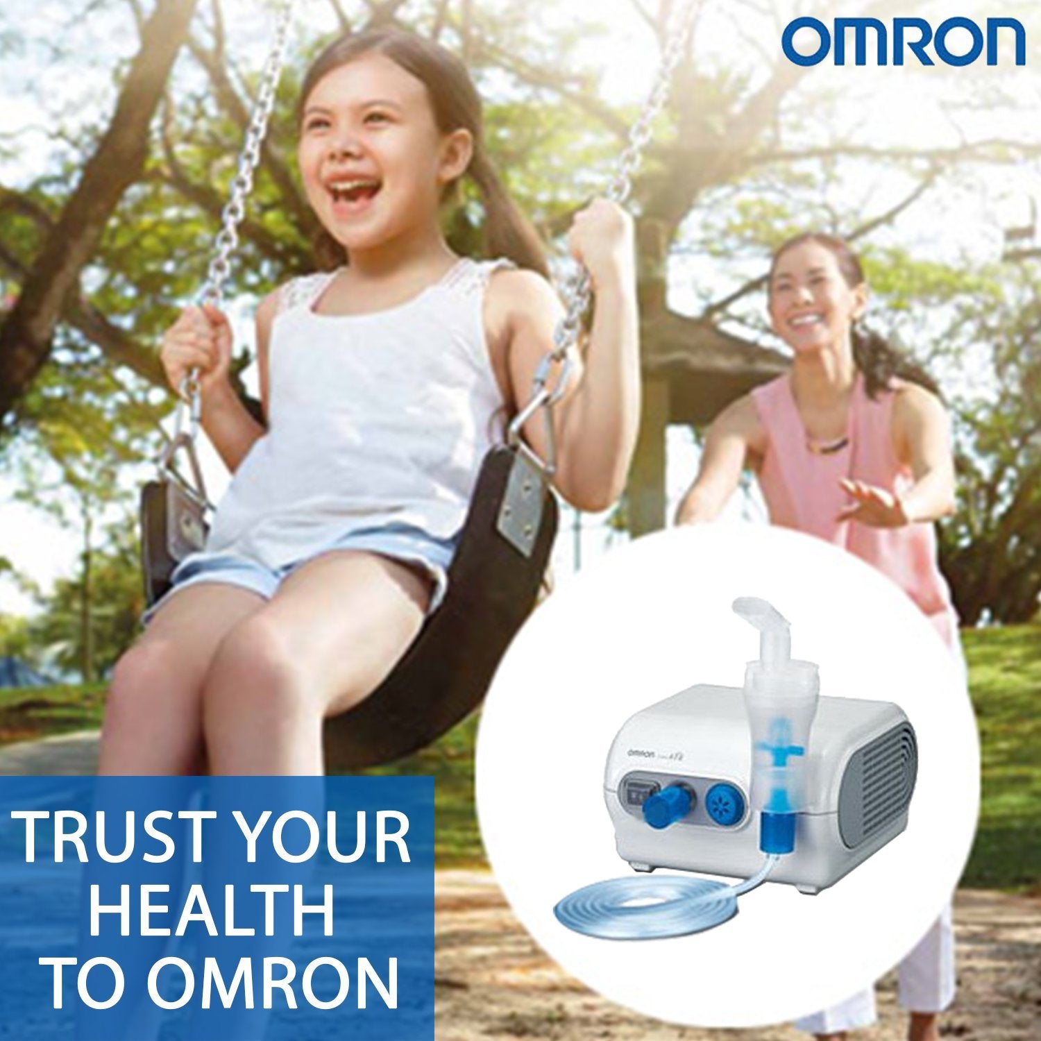 Omron NE C28 Compressor Nebulizer For Child and Adult With Virtual Valve Technology Ensuring Optimum Medicine Delivery to the Raspiratory System
