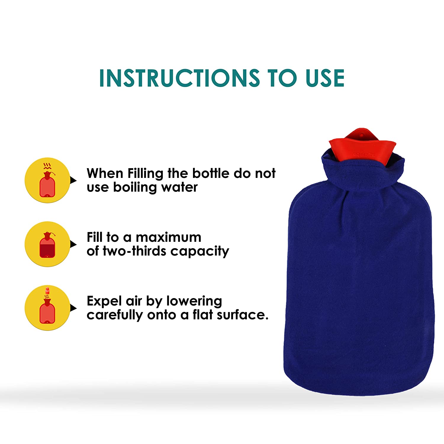Equinox Hot Water Bottle with Cover EQ-HT-01 C(2 Litre)