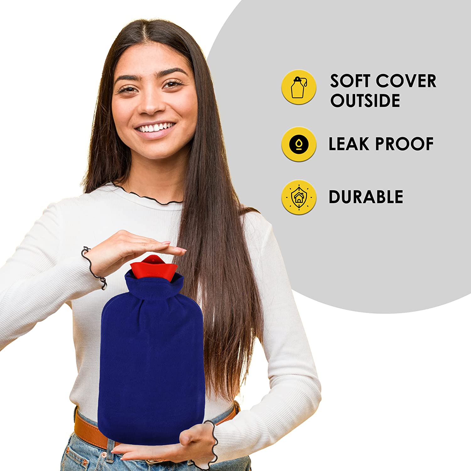 Equinox Hot Water Bottle with Cover EQ-HT-01 C(2 Litre)