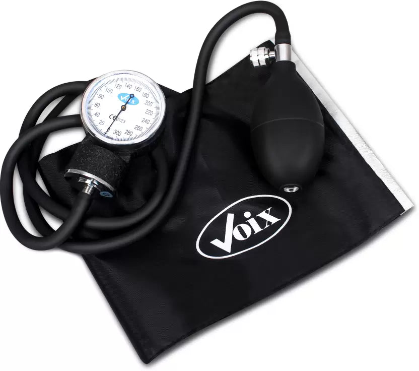 Voix HS-20A Aneroid Sphygmomanometer With Classic Nylon Cuff Manual Bp Monitor  (Black)